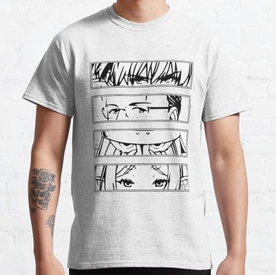 Snf1 Sousou No Frieren Beyond Journeys End At The Funeral Manga Characters Himmel Heiter Eisen Frieren Black And White Minimalist Anime Eyes Vector Gifts For Otaku October 2023 T-Shirt Official Frieren Merch