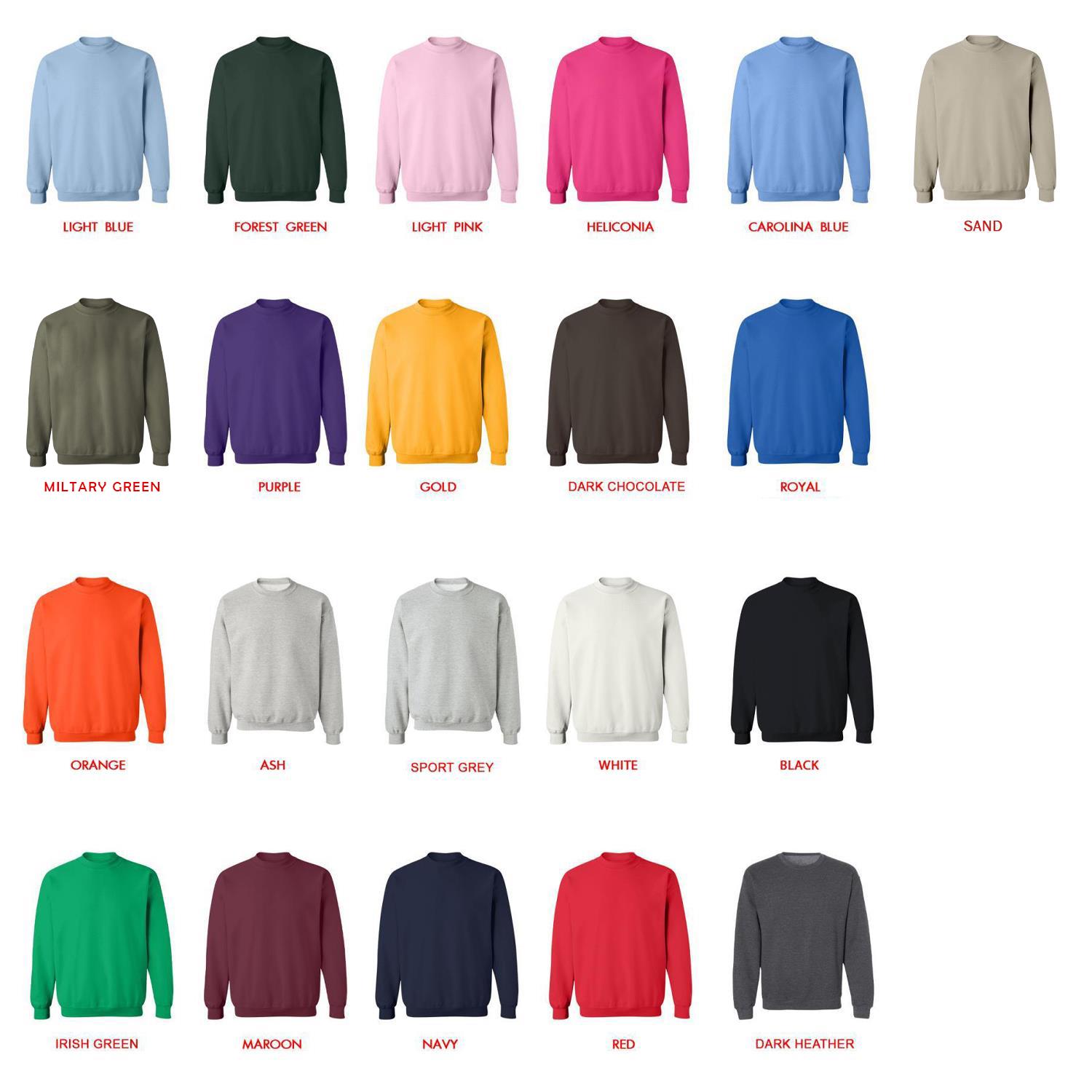 sweatshirt color chart - Frieren Merch